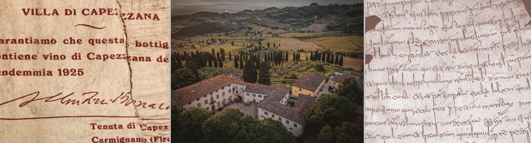 tenuta di capezzana a historické dokumenty